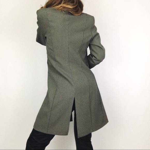 Vintage Deadstock Longline Houndstooth Jacket | Size M - Picture 5 of 15